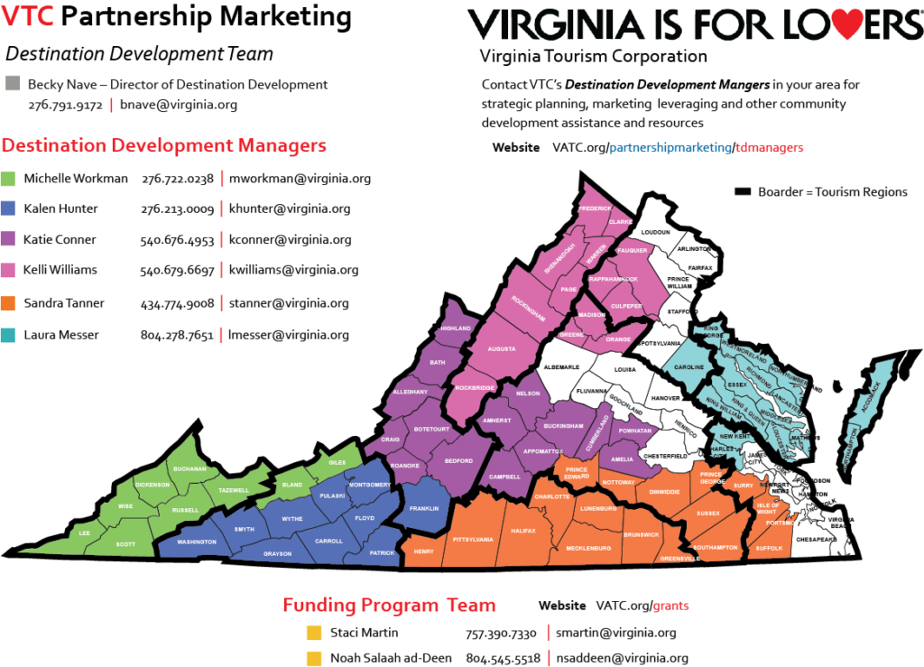 tourism zones in virginia